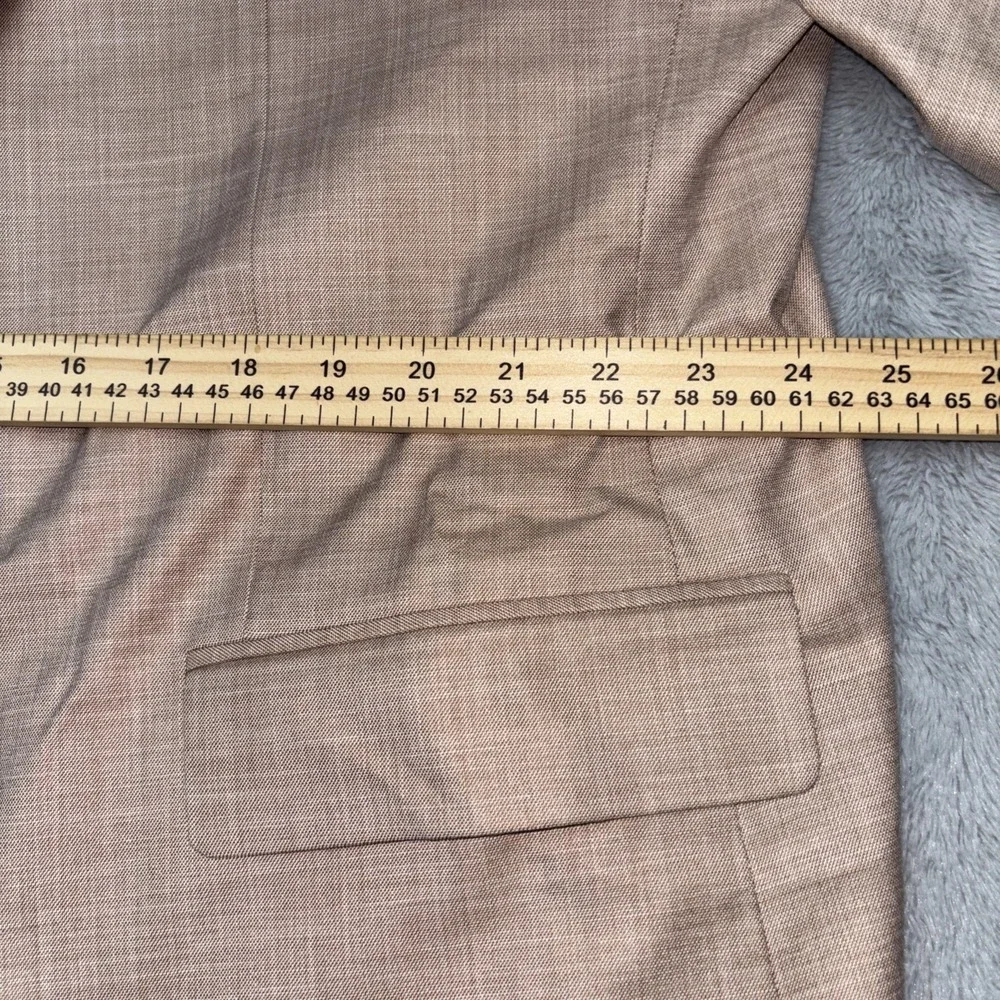 Stacy Adam's Active Stretching Light Camel Suit Jacket And Vest‎ 52L NWT